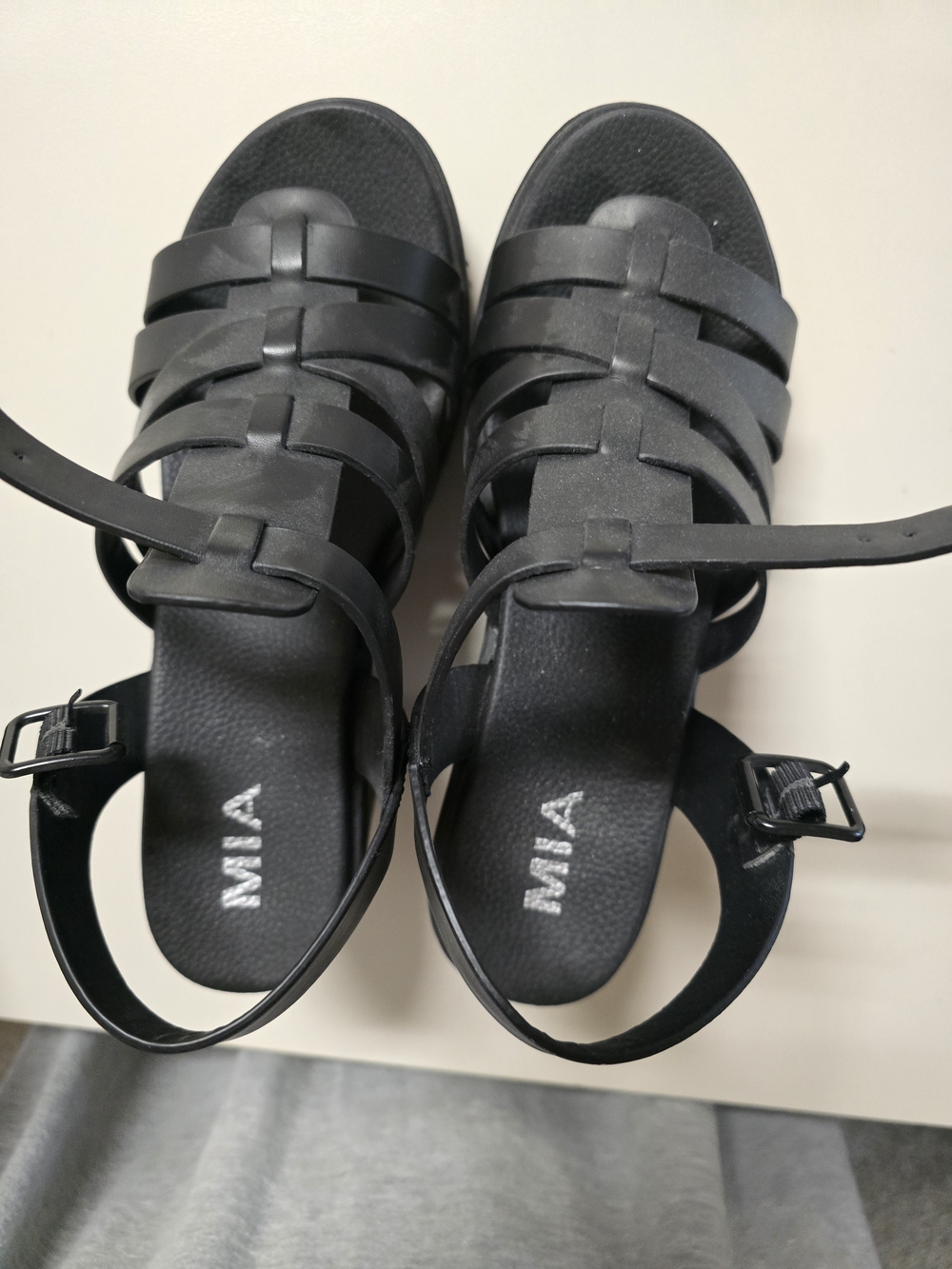 MIA Black Gladiator-Style Women’s Sandals